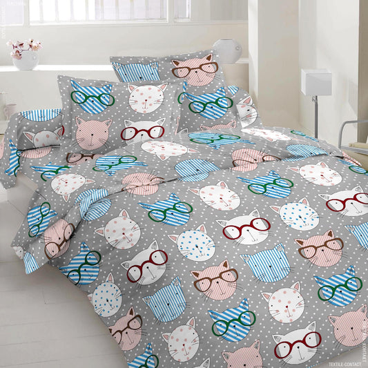Комплект постільної білизни "Котики" - Добраніч Текстиль